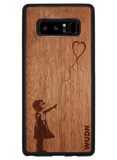 Slim Wooden Phone Case (Banksy Girl With a Balloon in Mahogany)