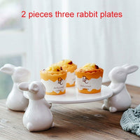 Porcelain Bunny Dessert Stand