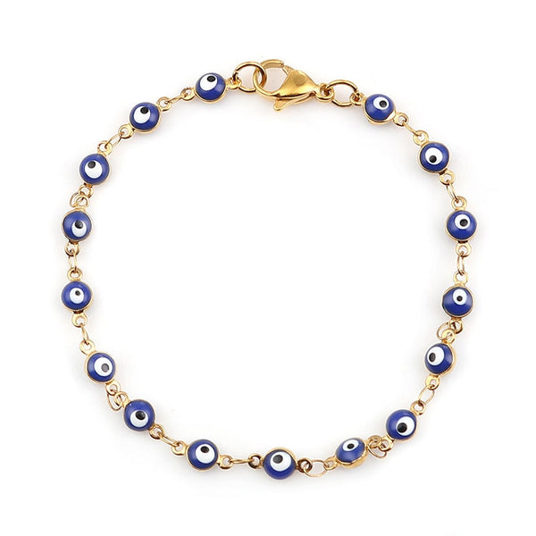 Stainless Steel Evil Eye Bracelet