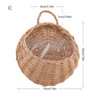 Flower Planter Wall Hanging Wicker Rattam Basket Garden Vine Pot Plants Holder